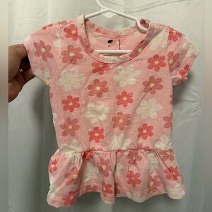Charming Pink Floral Kids Tee